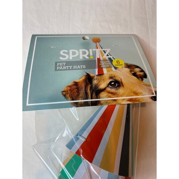 Birthday Hats for Animals Colorful Vet Cats Dogs Spritz Celebration One Size New - Picture 2 of 4